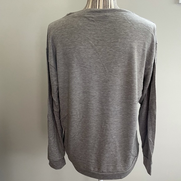 "Hello Pumpkin" Heather Gray Pullover Sweatshirt - Picture 7 of 11